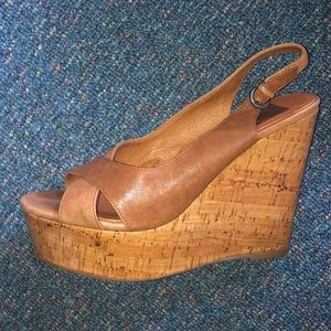 Steve Madden laminated wedge heels